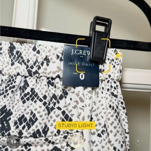 NWT J.Crew Neutral Patterned Jamie Pants Size 0